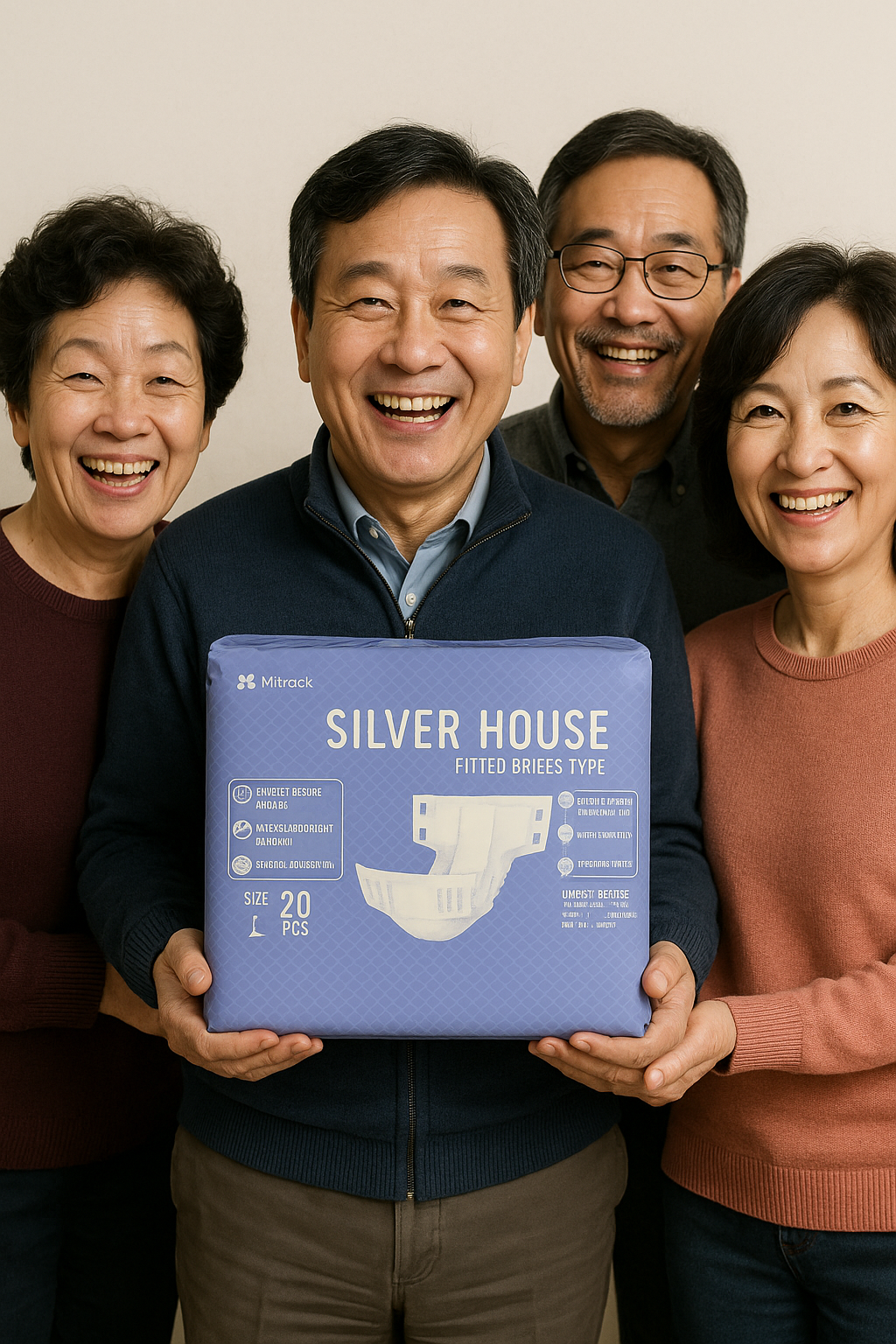 Silver House Adult Diaper – High Absorbency Large,XLarge-Made In Korea